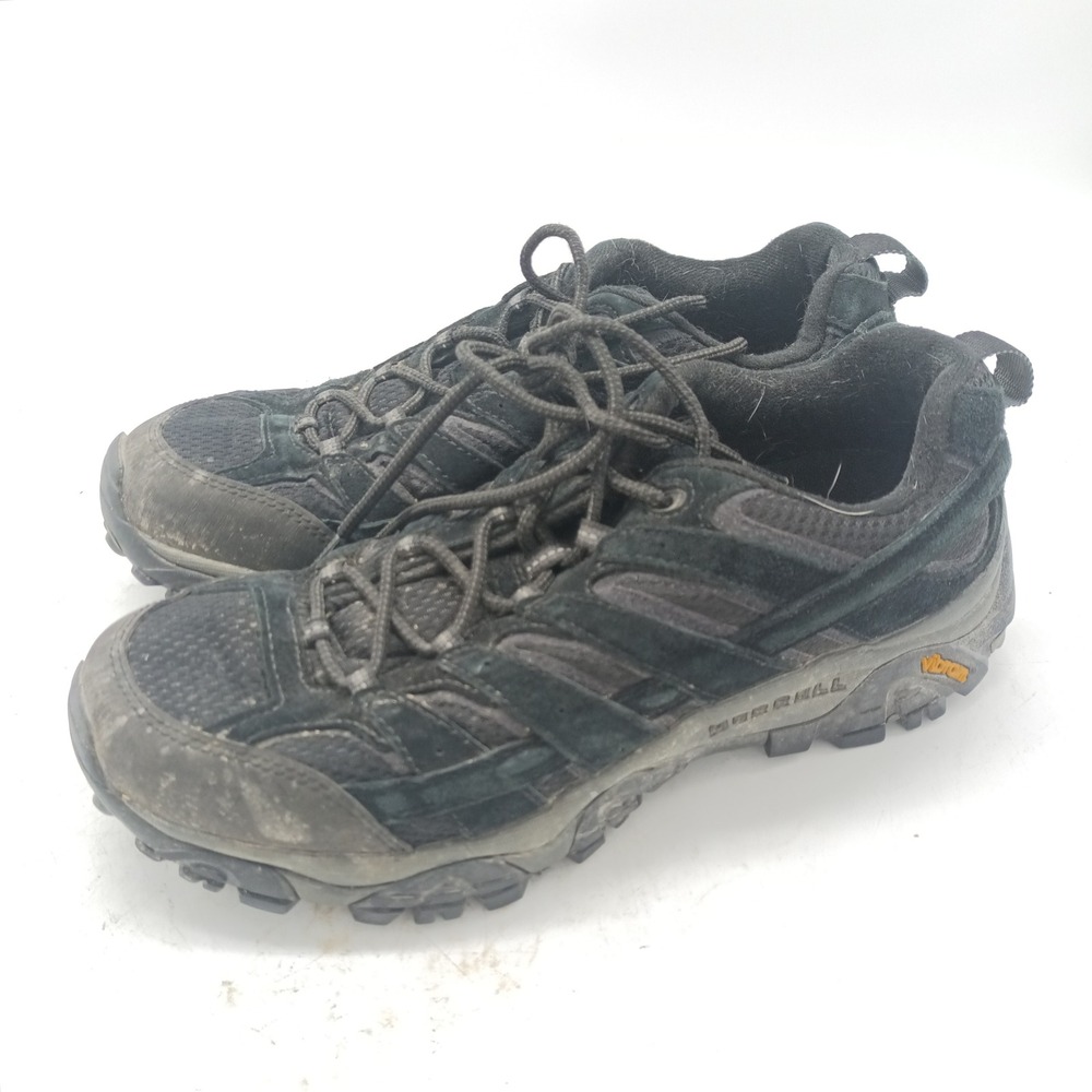 Merrell Moab 2 Vent Mens 9.5 Black Hiking Shoes J06017 Low Top Trail Sneaker s8